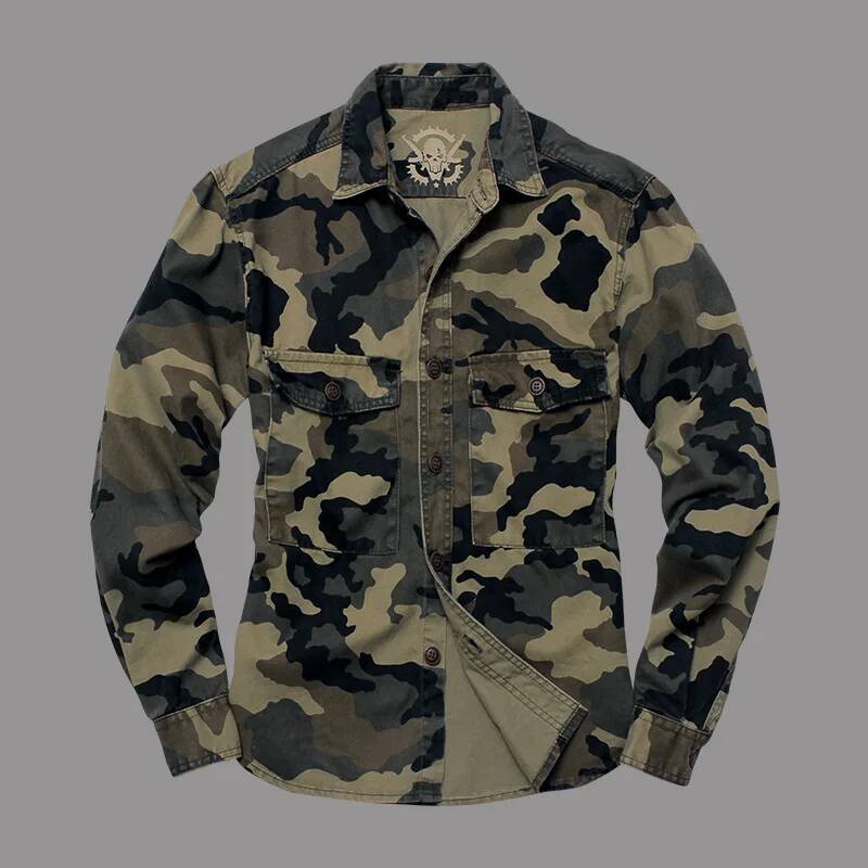 Hunting Outdoor Shirts - Men Outdoor Camouflage Military Uniform Breathable
