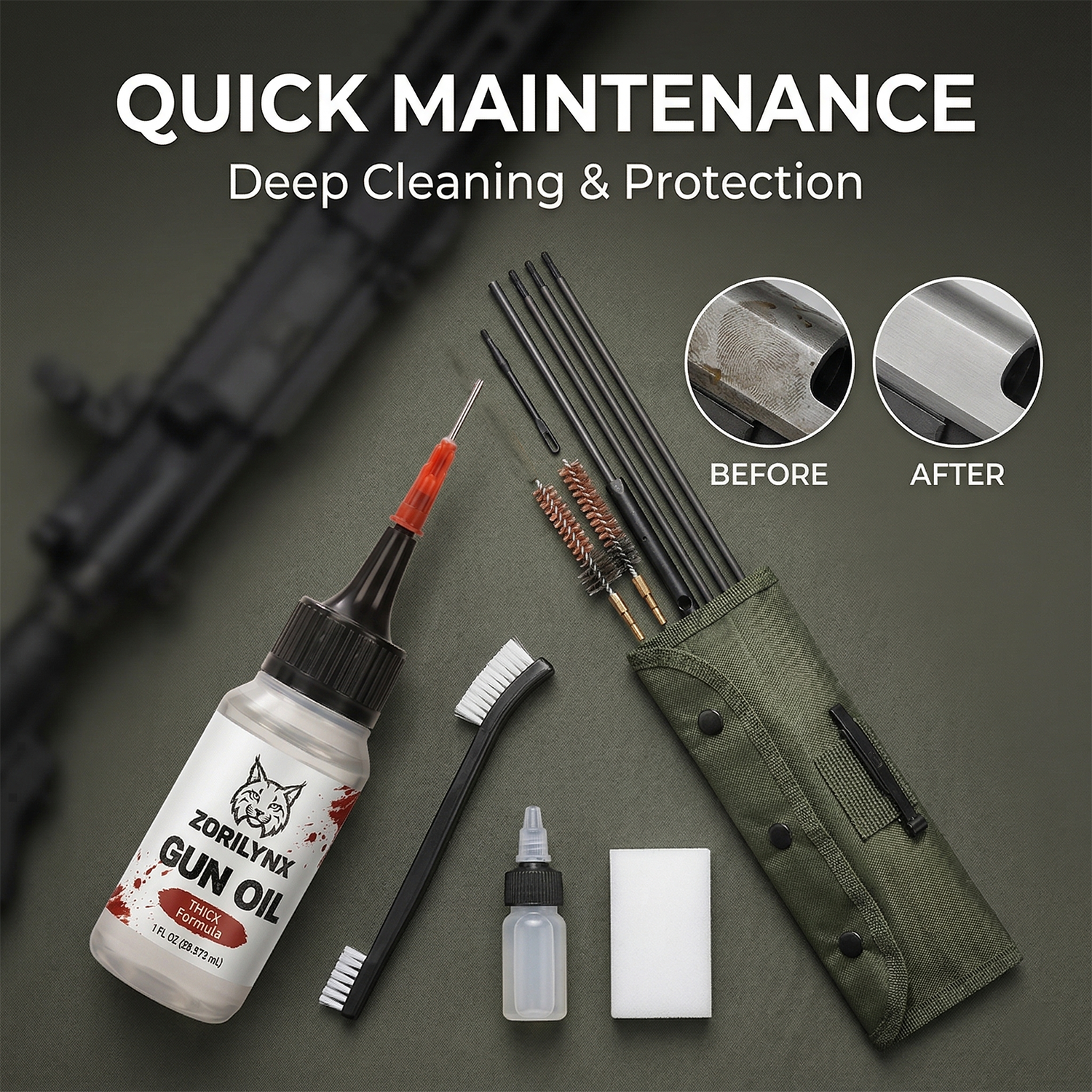 Tactical Gun Cleaning Kit 1oz  - Gun Cleaning Rod incelemesi ve fiyatı