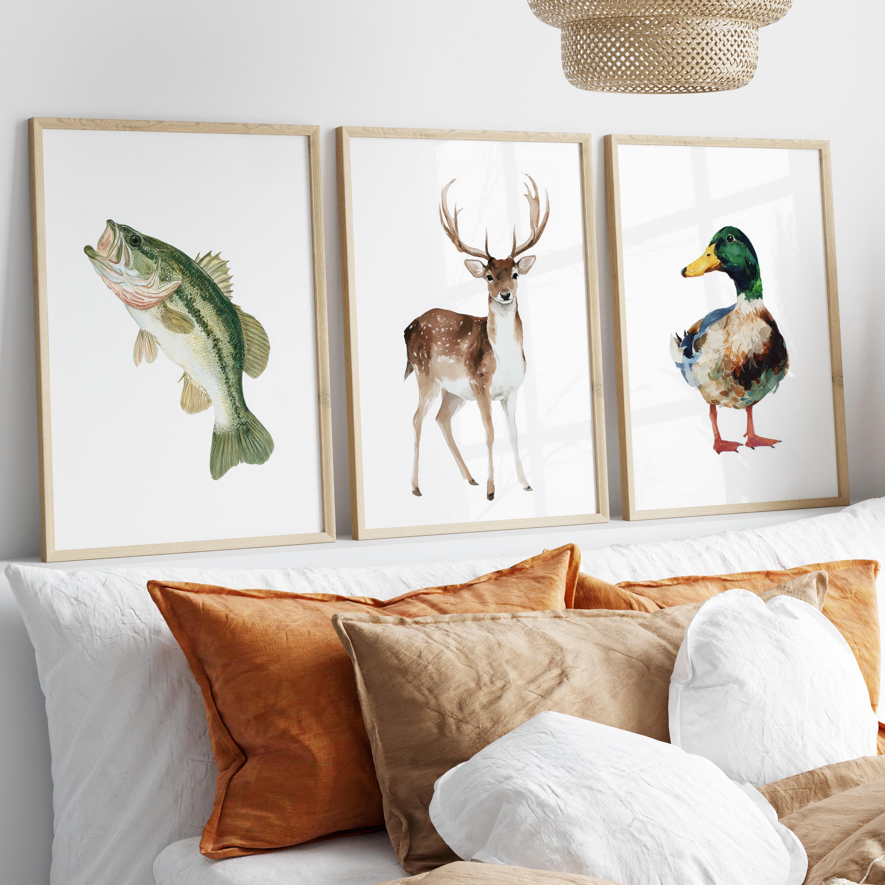 Watercolor Hunting and Fishing - Outdoor Hunting Paintings incelemesi ve fiyatı