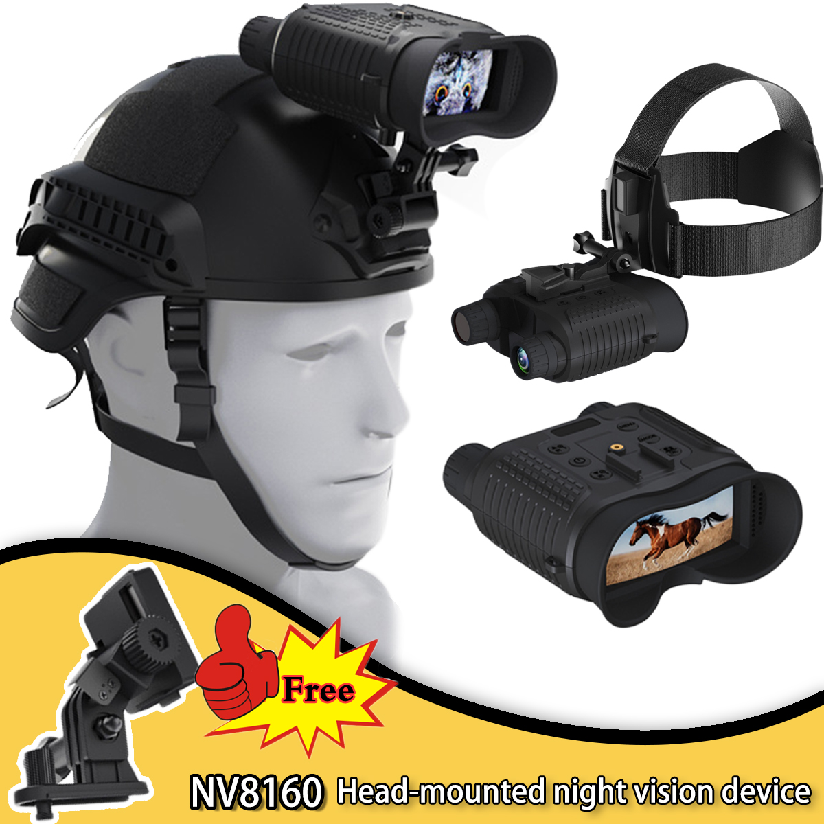 NV8160 Head-mounted Binocular  - Outdoor Hunting Digital Night Vision incelemesi ve fiyatı