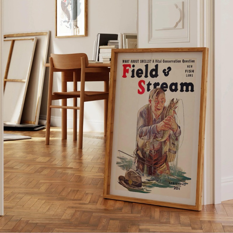 Vintage Fly Fishing Canvas Pri - Outdoor Hunting Paintings incelemesi ve fiyatı