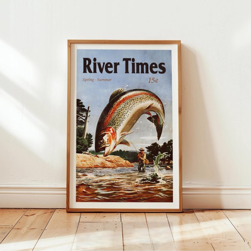 Vintage Fly Fishing Canvas Pri - Outdoor Hunting Paintings incelemesi ve fiyatı