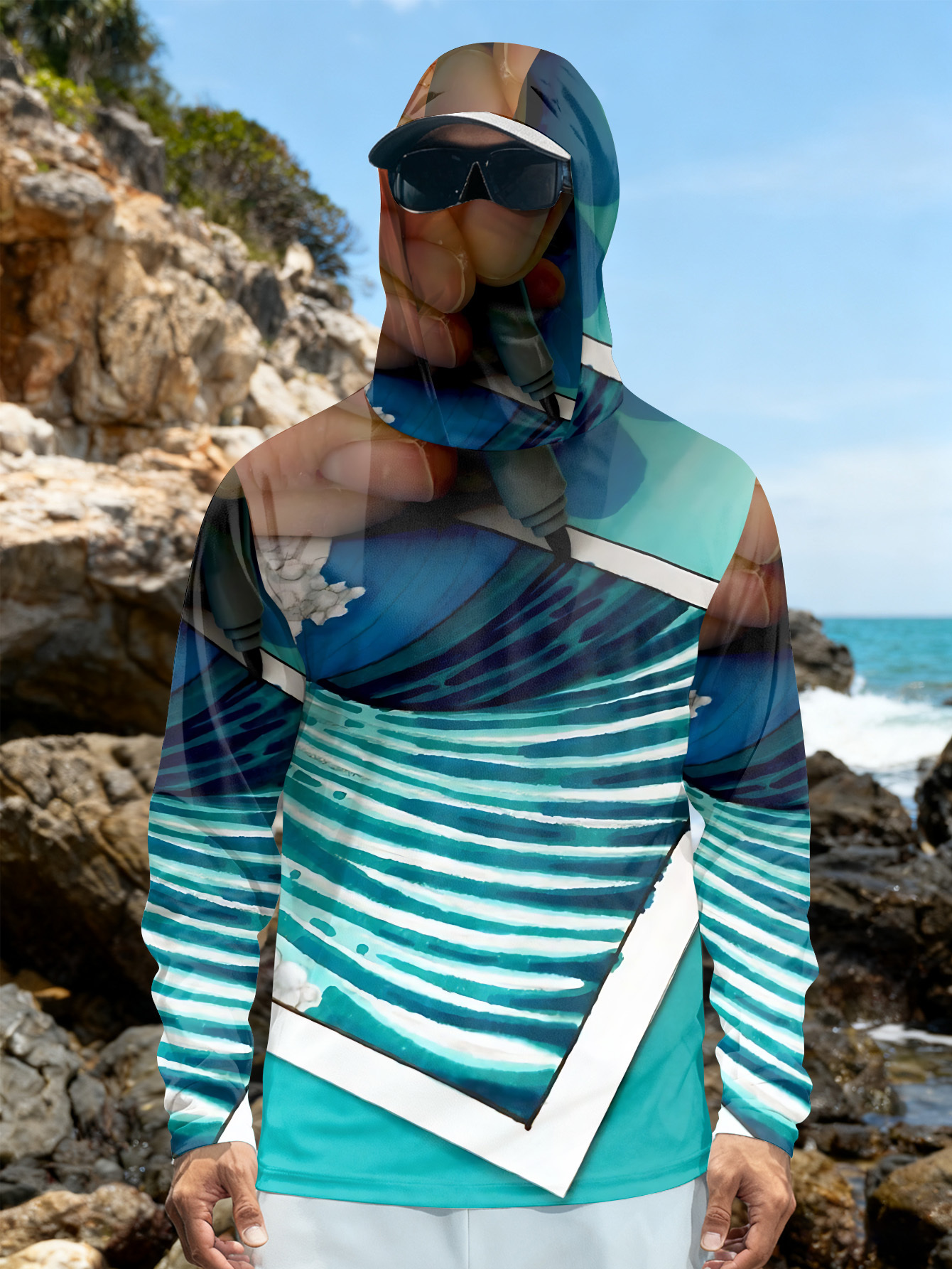 Fishing hooded sweatshirt men' - Hunting Outdoor Shirts incelemesi ve fiyatı