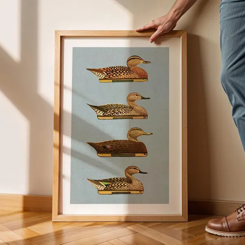Retro Duck Prints Outdoors Art - Outdoor Hunting Paintings incelemesi ve fiyatı