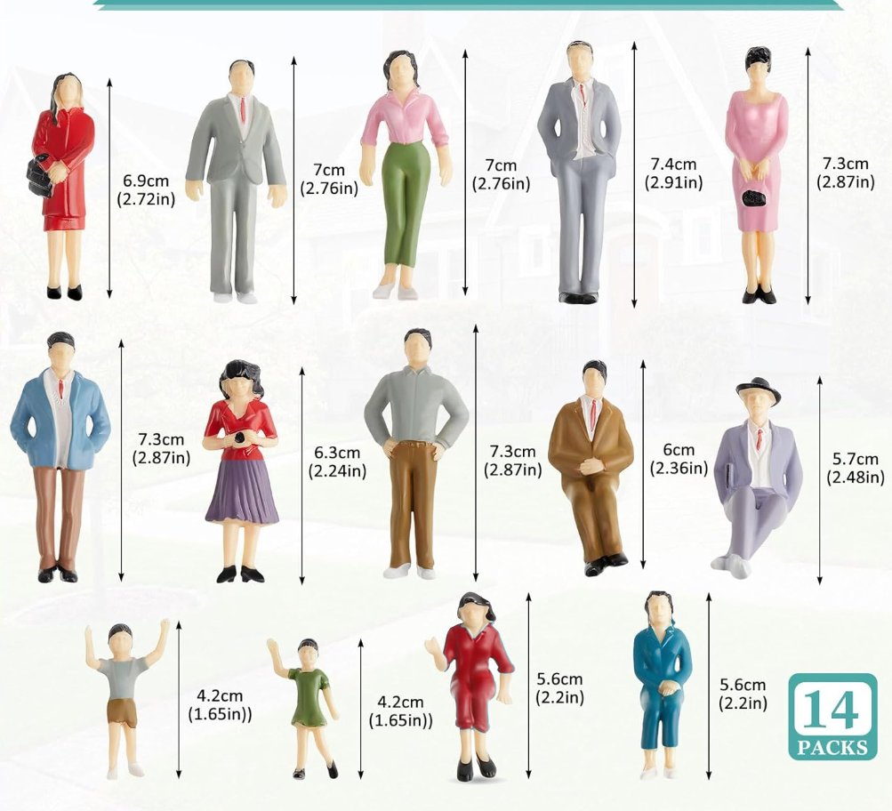 14pcs Miniature People 1:25 Sc - G&T Hunting & Outdoor Gun Shop Photos incelemesi ve fiyatı